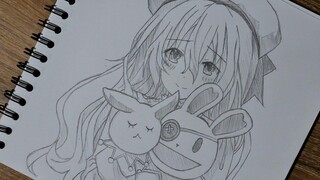 วาดรูปอนิเมะโลลิสาวขี้อาย โยชิโนะ DATE A LIVE