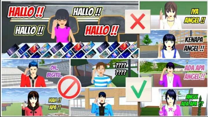 SEMUA GARA GARA ANGEL TELPON SEMUA ORANG | VLOG KING HAPPY FAMILY | SAKURA SCHOOL SIMULATOR