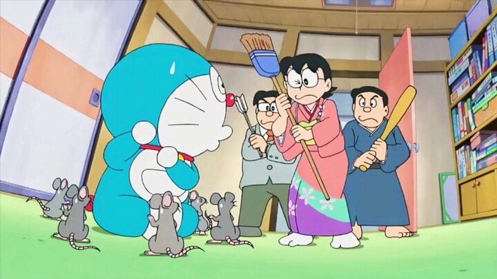 Little Dora transferred her fear of mice to Nobita and became good friends with the mice.