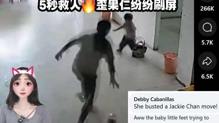 中国“女成龙”5秒极限救妹！26万歪果仁逐帧研究，纷纷点赞！