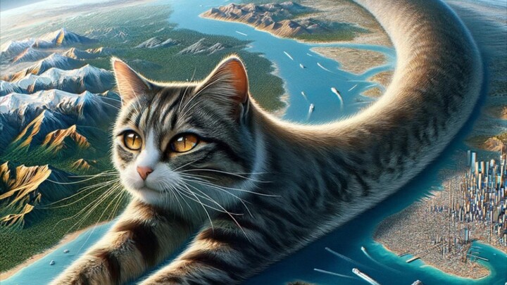 Have GPT generate a cat, but make the cat get longer and longer.