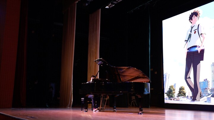 Playing Uncle A's "Previous Past Life" at the school piano concert