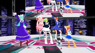 【mmd di gi charat】でじこ・ぷちこ・うさだ・りんな・みけでラブリンク