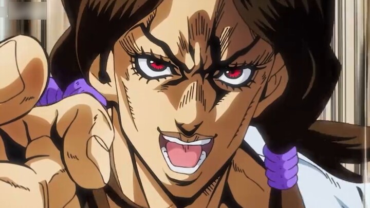 The schizophrenic Hinano Fukuro imagines the stone he pulled himself into a long-haired man (JoJo's 