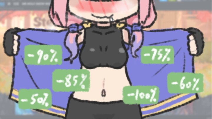 steam娘的秋季特卖结算动画