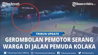 Video Viral Gerombolan Pemotor Serang Warga di Jalan Pemuda Kolaka Sulawesi Tenggara, Terekam CCTV