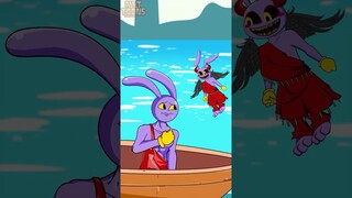 Will Angels or Demons Help Jax Escape from the Shark Jaw Trap?😊TADC | Funny Animation #shorts #viral