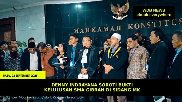 Denny Indrayana Soroti Bukti Kelulusan SMA Gibran di Sidang MK