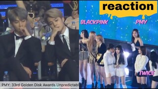 190105 GDA  parkminyoung leeseunggi reaction of bts blackpink twice.. parkseojoon and parkminyoung