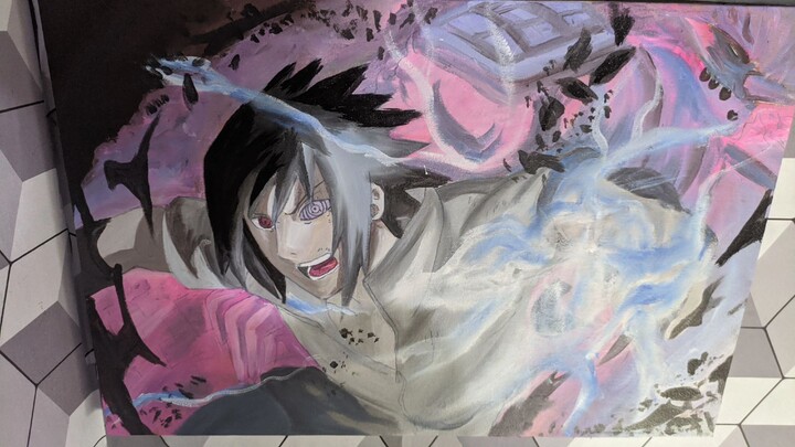 LUKISS SASUKE UCHIHA MODE RINENGANN