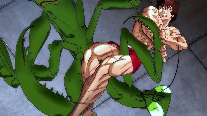In order to defeat Yujiro, Baki actually fights a 200-jin praying mantis every day, and even dreams 