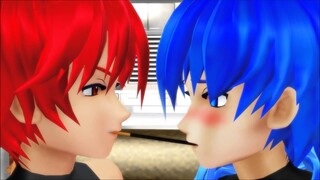 【MMD Original】 Akaito x Kaito - Pocky Game (Slight Yaoi Warning)