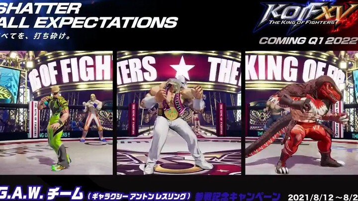 "King of Fighters XV" G.A.W. Team: Official Release of the Three Characters' Victory Stance Animatio