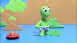 Turtle wake up Stop motion cartoon for children - BabyClay animals