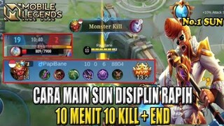 CARA MAIN SUN JUNGLER MYTHICAL GLORY 10 MENIT END BY SUPREME 1 SUN