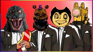 GODZILLA & GOLDEN FREDDY & BENDY & THE PROJECTIONIST - Coffin Dance X Baby Shark COVER