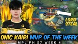 🔥ONIC PH KAIRI - MVP OF THE WEEK IN MPL PH S7 WEEK 4 [ THE FUTURE KID ]
