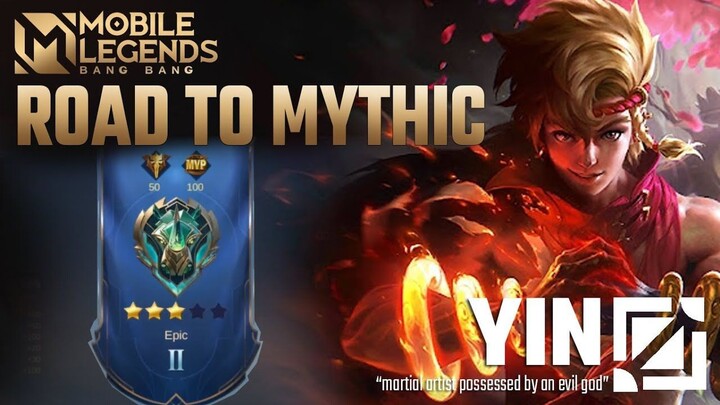 ROAD TO MYTHIC SOLO #1 | YIN | Martial Artist Possessed By An Evil God | Mobile Legends: Bang Bang