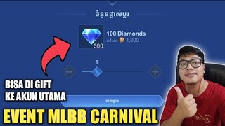 EVENT SERVER RUSIA !! 500 DIAMOND BISA DI GIFT KE AKUN UTAMA ! MLBB CARNIVAL