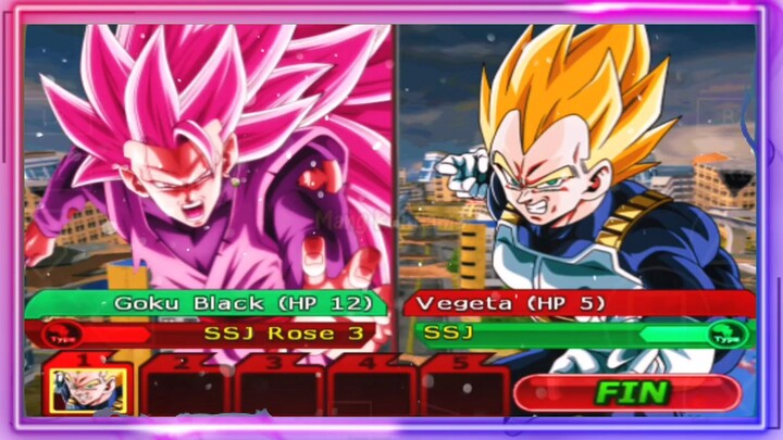 GOKU BLACK SSJ ROSE 3 VS VEGETA SSJ - DB MOD ANDROID GAMEPLAY