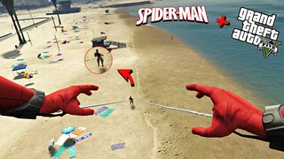 SPIDER MAN !!!  ไอ้หนุ่มเเมงมุมข่อย  - GTA V