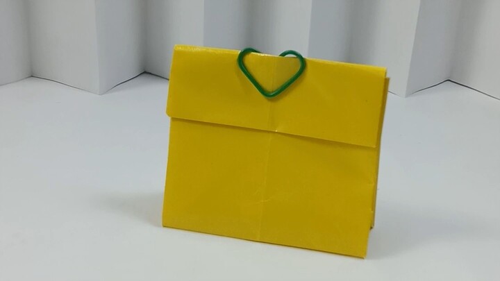 Cute Origami Button Storage Pouch (No Glue!)