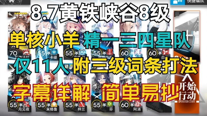 8.7【หุบเขาเหล็กไหล ระดับ 8 แบบงบน้อย】ทีมแกะตัวเดียว จิตรกรรมเลเวล 2 ทีมจิตรกรรมเลเวล 1, 3, 4 ดาว เคล
