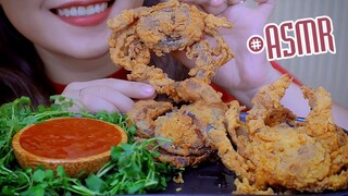 ASMR Deep fried soft shell crab, EXTREME CRUNCHY EATING SOUNDS | LINH-ASMR