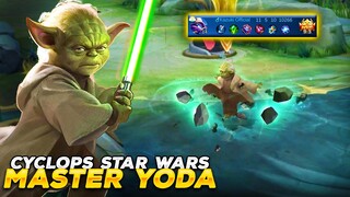 MASTER YODA STAR WARS SKIN CAN MAKE CYCLOPS FLY IN THE AIR! | MOBILE LEGENDS BANG BANG