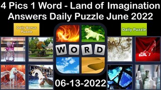 4 Pics 1 Word - Land of Imagination - 13 June 2022 - Answer Daily Puzzle + Bonus Puzzle