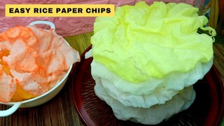 PAPER SNACK! SUPER EASY RICE PAPER CHIPS // FRIED SPRING ROLL WRAPPER