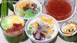 BÁNH LỌT- Chè bánh lọt lá dứa Hạt Lựu dai ngon không hàn the và cách làm hạt lựu đúng kiểu ngày xưa