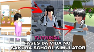 TUTORIAL: Fases da vida no sakura school simulator! 💟👶🏻👵🏻