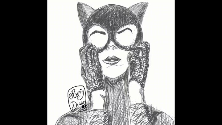Catwoman in Black n White
