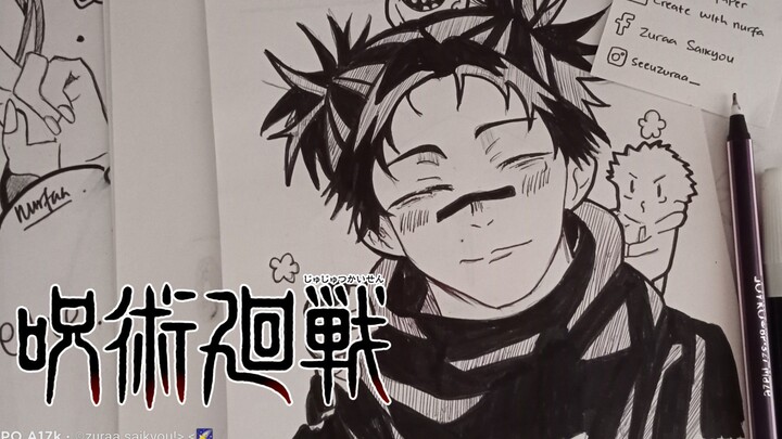 Choso - Jujutsu Kaisen || Black and White Art (SPEED DRAWING)