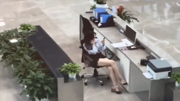 公司来了一个新的前台小姐姐很养眼