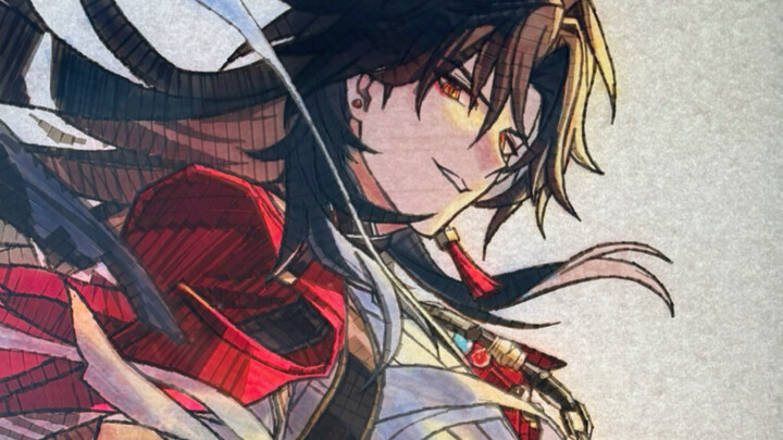 Even a colored correction tape can be used to draw Senya・Tsubasa
