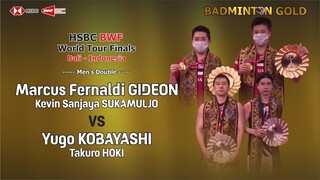 Marcus GIDEON - Kevin SUKAMULJO  Vs  Takuro HOKI - Yugo KOBAYASHI #WorldTourFinals2021 #Badminton