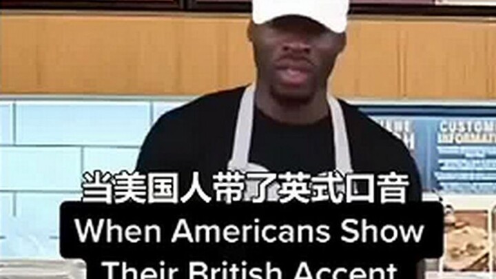 What will you experience when ordering food in the U.S. with a British accent?