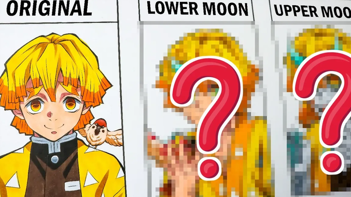 Zenitsu Original | Lower moon | Upper moon - [ Kimetsu no yaiba ] | Anime Drawing
