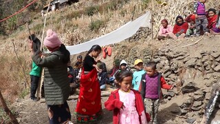 Kids Dancing in Panchebaja in Nepal |