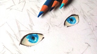 Caraku Menggambar Mata Anime Realistik Tanpa Referensi || Naruto Uzumaki || NARUTO