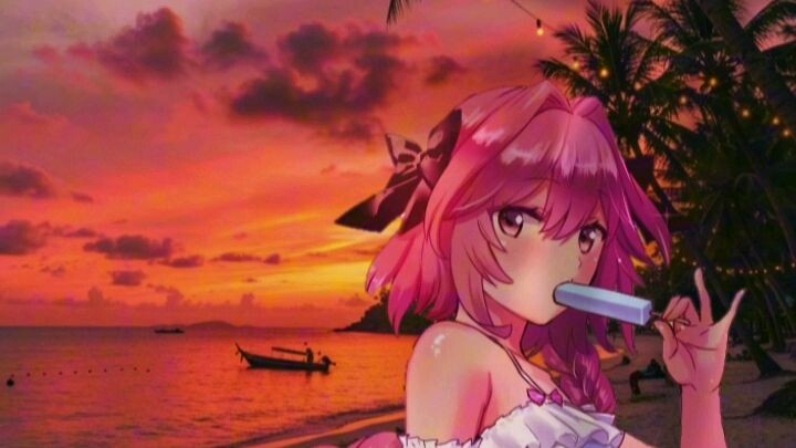 Astolfo at the beach