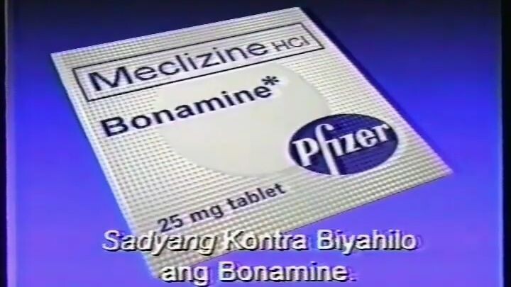 Meclizine HCI Bonamine 30s Philippines 1998-1999