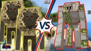 Mutan Iron Golm Vs Duo Mutan Husk Mob Battle Mod - Mods - Minecraft