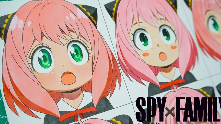 วาด Anya ปลอมแปลงในสไตล์อะนิเมะที่แตกต่างกัน Spy X Family