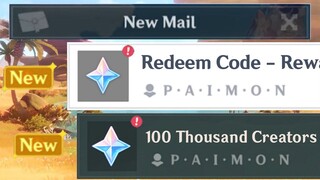 HURRY UP!!! ONLY 100K Creators Can GET THIS FREEMOGEMS And Rewards - Genshin Impact