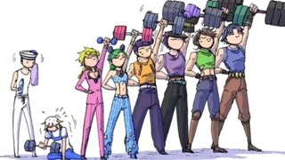 هل تشعر أن أجسام شخصيات جوجو في الأجيال السابقة أصبحت أصغر، أم أنها مجرد تغيير في أسلوب الرسم؟