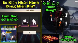 [Free Fire]/Sự Kiện Mới Nhận Hành Động Free?Xuất Hiện Mục Lạ Ở Danh Sách Hành Động,M4a1 Nâng Cấp