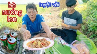 Tư làm món thịt bò nướng lon ngon tuyệt vời
